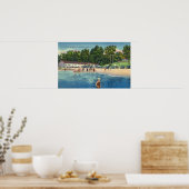 Ryalls Bathing Beach bei Saratoga Lake View Poster (Küche)