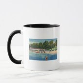 Ryalls Bathing Beach bei Saratoga Lake View Tasse (Links)