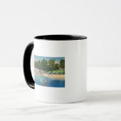 Ryalls Bathing Beach bei Saratoga Lake View Tasse (Vorderseite Links)