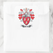 Ryan Coat of Arms Quadratischer Aufkleber (Tasche)