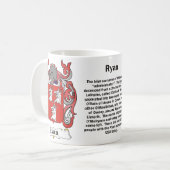 Ryan-Familien-Wappen Tasse (Vorderseite Links)