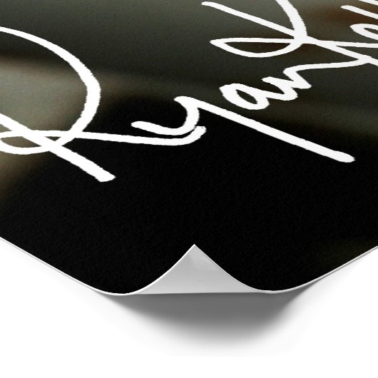 Ryan Kelly Music - Poster - Schlichtes Weiß T "Sig (Ecke)