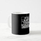RYAN-Nachname Personalisiertes Geschenk Kaffeetasse (Vorderseite Links)