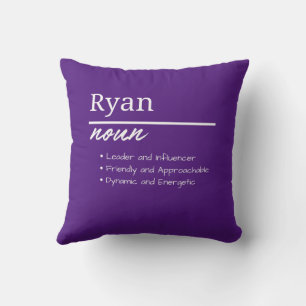 Ryan, Personalisierter Name des Jungen Kissen