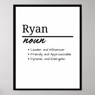 Ryan, Personalisierter Name des Jungen Poster