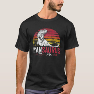 Ryan Saurus Funny Personalisiert Dinosaur T Rex Na T-Shirt