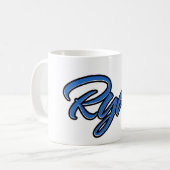 Ryan Vorname Name blue Tasse Kaffeetasse (Vorderseite Links)