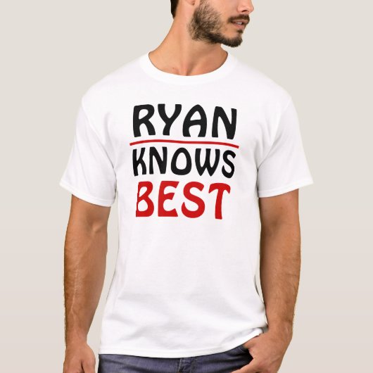 Ryan weiß das Beste T-Shirt (Vorderseite)