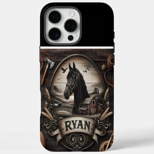 Ryan's Black Hallion Farm Portrait Case-Mate iPhone Hülle (Rückseite)