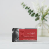 Ryans Gesicht [rot] Visitenkarten Visitenkarte (Stehend Vorderseite)