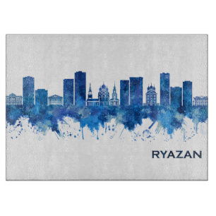 Ryazan Russia Skyline Blue Schneidebrett