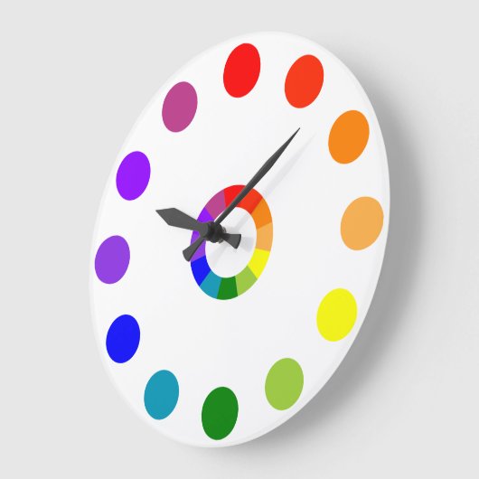 RYB-Farbrad nummeriert Große Wanduhr (Winkel)