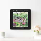 Rydal Mount, William Wordsworth's Home Black Frame Quadratische Wanduhr (Zuhause)