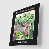 Rydal Mount, William Wordsworth's Home Black Frame Quadratische Wanduhr (Winkel)