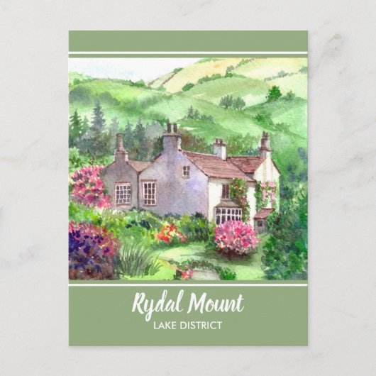 Rydal Mount, William Wordsworth's Zuhause Postkarte (Vorderseite)