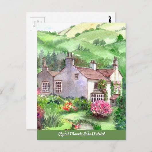 Rydal Mount, William Wordsworth's Zuhause Postkarte (Vorne/Hinten)