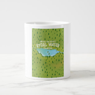 Rydal Water Cumbria Karte Poster Jumbo-Tasse