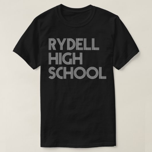 Rydell High School Typografie Design T-Shirt (Design vorne)