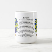 Ryder, der Ursprung, die Bedeutung und das Wappen Kaffeetasse (Mittel)