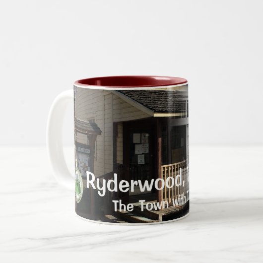 Ryderwood-Tasse (Nummer 3 in einem Set von 4) Zweifarbige Tasse (Vorderseite Links)