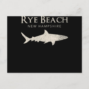 Rye Beach New Hampshire - Shark Lover - Geschenke Feiertagspostkarte