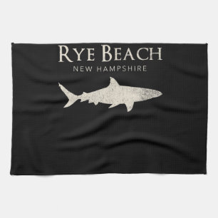 Rye Beach New Hampshire - Shark Lover - Geschenke Geschirrtuch