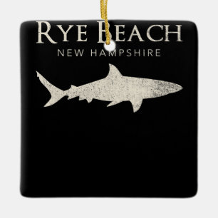 Rye Beach New Hampshire - Shark Lover - Geschenke Keramikornament