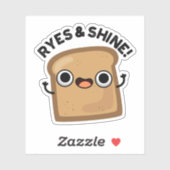 Ryes and Shine Funny Bread Pub Aufkleber (Blatt)