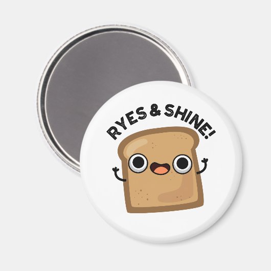 Ryes and Shine Funny Bread Pub Magnet (Vorderseite/Rückseite)