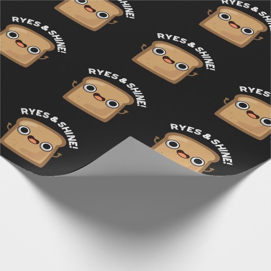 Ryes and Shine Funny Brot Puff Dark BG Geschenkpapier (Ecke)