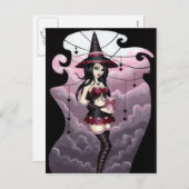 Ryla - Valentinstag Hexe Postkarte (Vorne/Hinten)