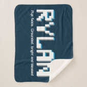 Rylan Jungs nennen und verstehen Pixel Textgamer Sherpadecke (Vorderseite)