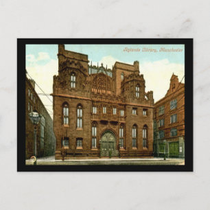 Rylands-Bibliothek, Manchester UK 1909 Vintage Postkarte