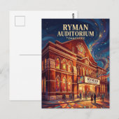 Ryman Auditorium Tennessee Postkarte (Vorne/Hinten)
