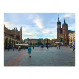 Rynek Główny - Stadtplatz in Krakau, Polen Fotodruck