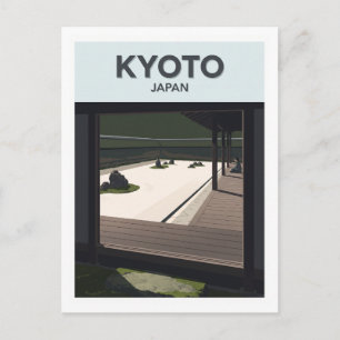 Ryoan-ji Tempel Kyoto Japan Reise Andenken Postkarte