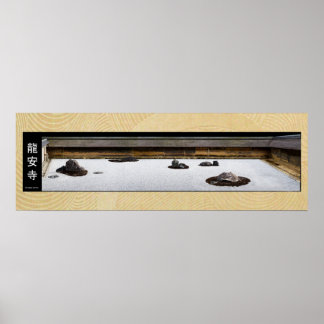Ryoanji japan Zen-Garten Poster