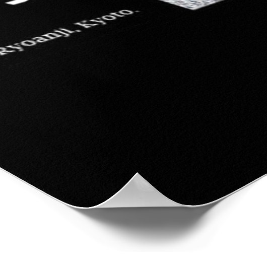 Ryoanji japan Zen-Garten Poster (Ecke)