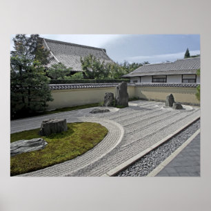 Ryogen in Temple Garden - Kyoto Japan Poster