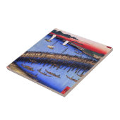 Ryōgoku Brücke und der große Riverbank (両国橋大川ばた) Fliese (Seite)