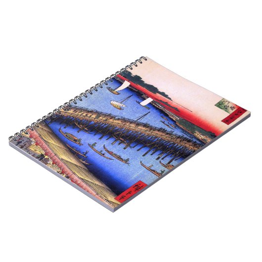 Ryōgoku Brücke und der große Riverbank (両国橋大川ばた) Notizblock (Linke Seite)