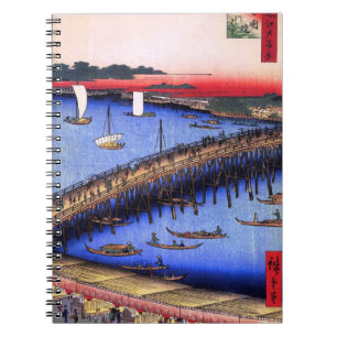 Ryōgoku Brücke und der große Riverbank (両国 Notizblock