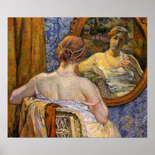 Rysselberghe - Frau vor einem Spiegel 1907 Poster