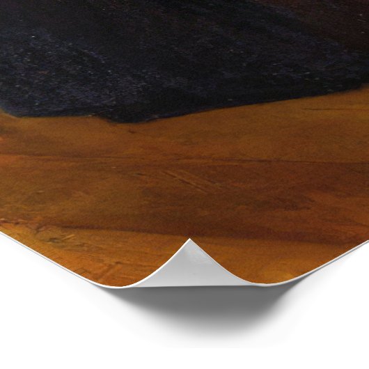 Rysselberghe - Selbstportrait in einem grünen Wais Poster (Ecke)