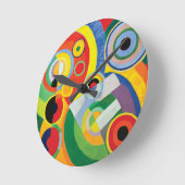 Rythme Joie de Vivre by Robert Delaunay Runde Wanduhr (Winkel)