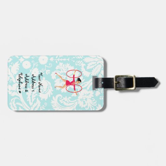 Rythmic Gymnastics Hoops Gepäckanhänger (Vorderseite horizontal)