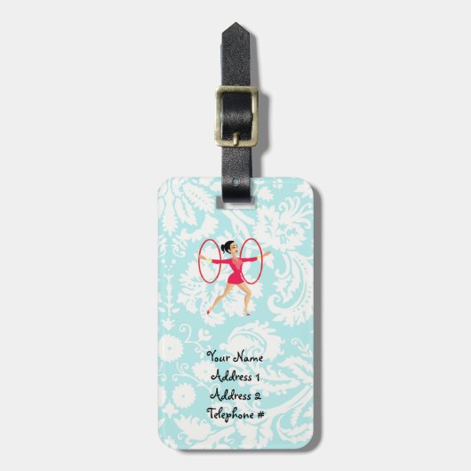 Rythmic Gymnastics Hoops Gepäckanhänger (Vorderseite vertikal)