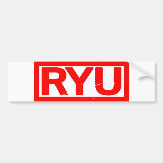 Ryu Briefmarke Autoaufkleber (Vorne)