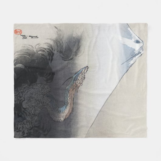 Ryu Shoten über Fuji, Japan Fleecedecke (Vorderseite (Horizontal))