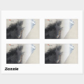 Ryu Shoten über Fuji, Japan Rechteckiger Aufkleber (Blatt)